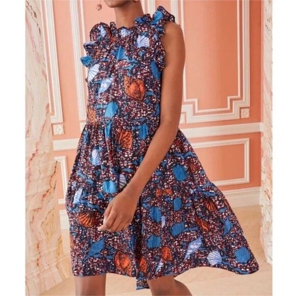 Ulla Johnson Tamsin Mini Dress Seashell Print Size 4 - Picture 1 of 10